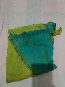 Green and Teal Tie-Dye Kurti Dupatta