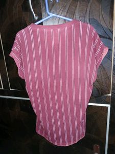Maroon Striped "Lucky" T-Shirt