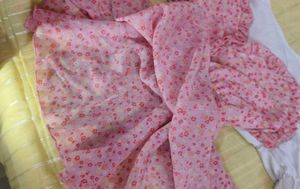 Pink Floral y2k  Babydoll Dress / to