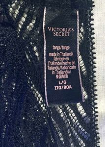 Victoria's Secret Black Lace Thong
