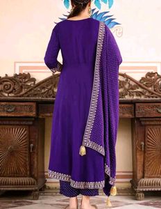 Elegant Purple Kurta Set with Dupatta