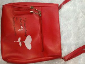 Cute Red Crossbody Bag with Tassels