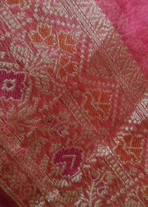 Elegant Pink Silk Saree