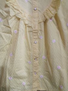 Lemon Flower Print Top