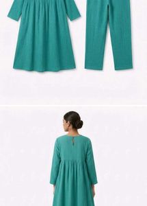 Emerald Green Textured Kurta