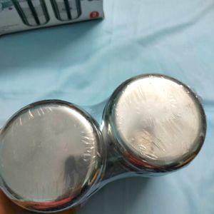 Stainless Steel Tea &amp; Sugar Containers 2 Pc Set