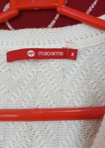 Classic Madame M White V-Neck Cardigan