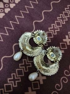 Elegant Pearl &amp; Crystal Earrings✨😍♥️