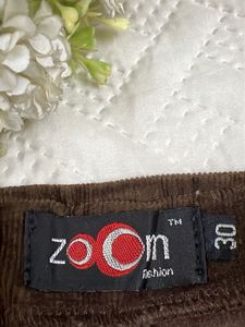 Brown Corduroy Midi Skirt