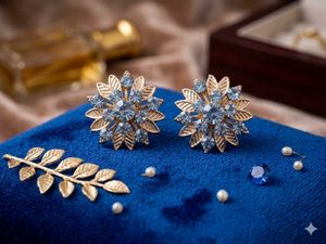 Exquisite Floral Crystal Earrings