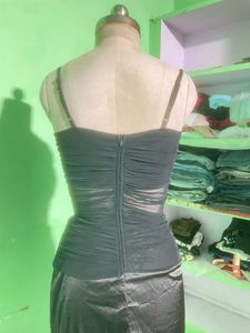 Chic Black Sheer Tube Dress
