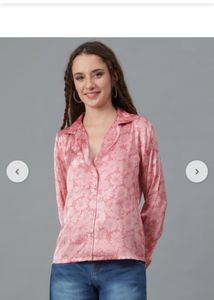 Stylish Pink Floral Print Shirt
