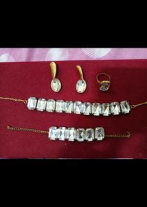 Exquisite Crystal Necklace and Earring Set