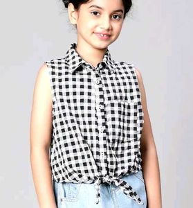Very Beautiful Sleeveless Girls Casual Shirt 🎽