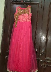 Elegant Pink Ethnic Gown