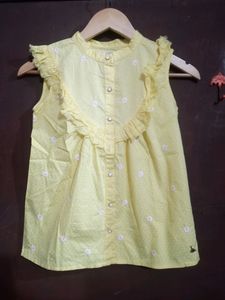Lemon Flower Print Top