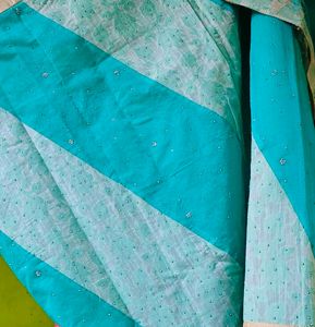 Stylish Sea Green Ethnic saree