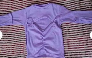 Cute Lilac Two-Piece Top Set