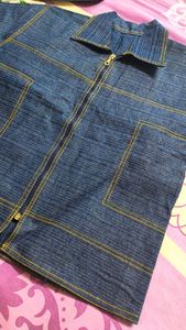 Real Vintage Blue Denim Style Zipper Jacket