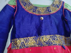 Girls' Blue &amp; Pink Party Dress