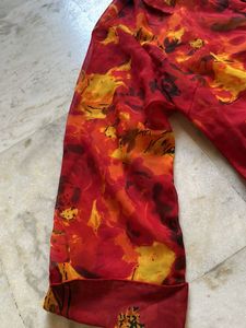 Vibrant  Red Stylish Chiffon Top For Ladies