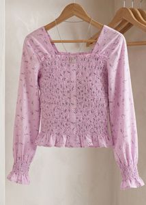 Floral Print Smocked Top