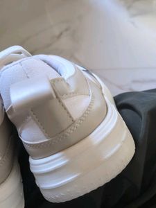 Cream &amp; White Casual Sneakers