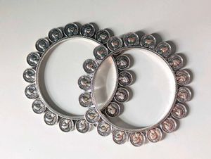 Navratri Silver Oxidised Bangles