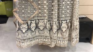 Elegant Grey Embroidered  Gown