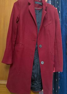 Chic Maroon Long Coat