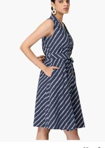 Striped Wrap Dress (worn once)