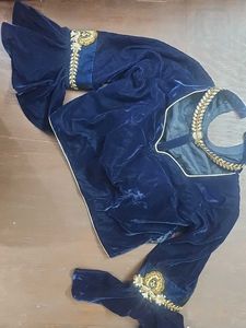 Party wear navy Blue lehenga saree