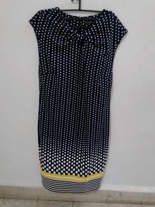 Chic Navy Polka Dot Dress