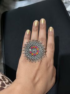 Boho Sunburst Statement Ring