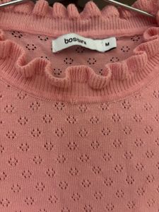 Bossini Cute Pink Ruffled Knit Top