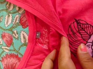 Vibrant Pink Graphic T-Shirt