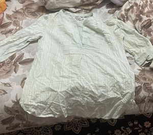 Light Green Striped Kurta