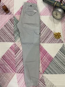 Gray Cargo Joggers