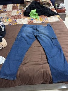 Mast &amp; Harbour Slim Fit Cargo Jeans – Size