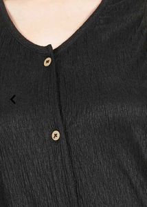 Black Button-Down Maxi Dress