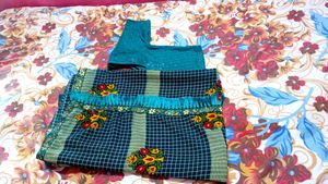 Beautiful Blue Saree with Blouse