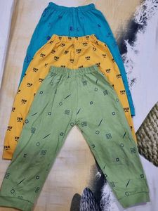 3 Colorful Printed Cotton Pants