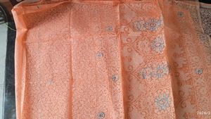 Peach Printed Saree