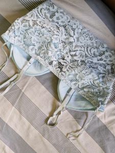 Light Blue Lace Bralette Top