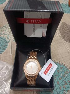 Titan Rose Gold Women's Watch with Crystals