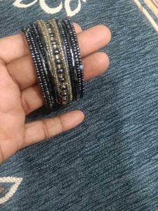 Beaded Bangle Bracelet 2 piece