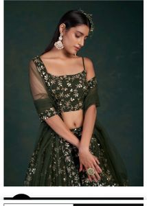 Designer Green Lehenga Choli Set