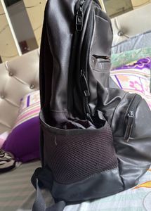 Stylish Brown Faux Leather Backpack