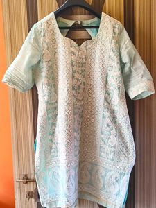 Sky blue Kurta Set with Patiala pant