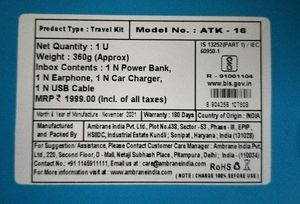 Ambrane Travel Kit